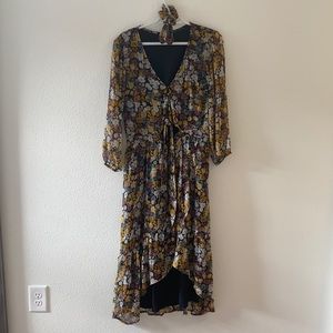 Flowy Floral Abercrombie Dress with matching hair scrunchy